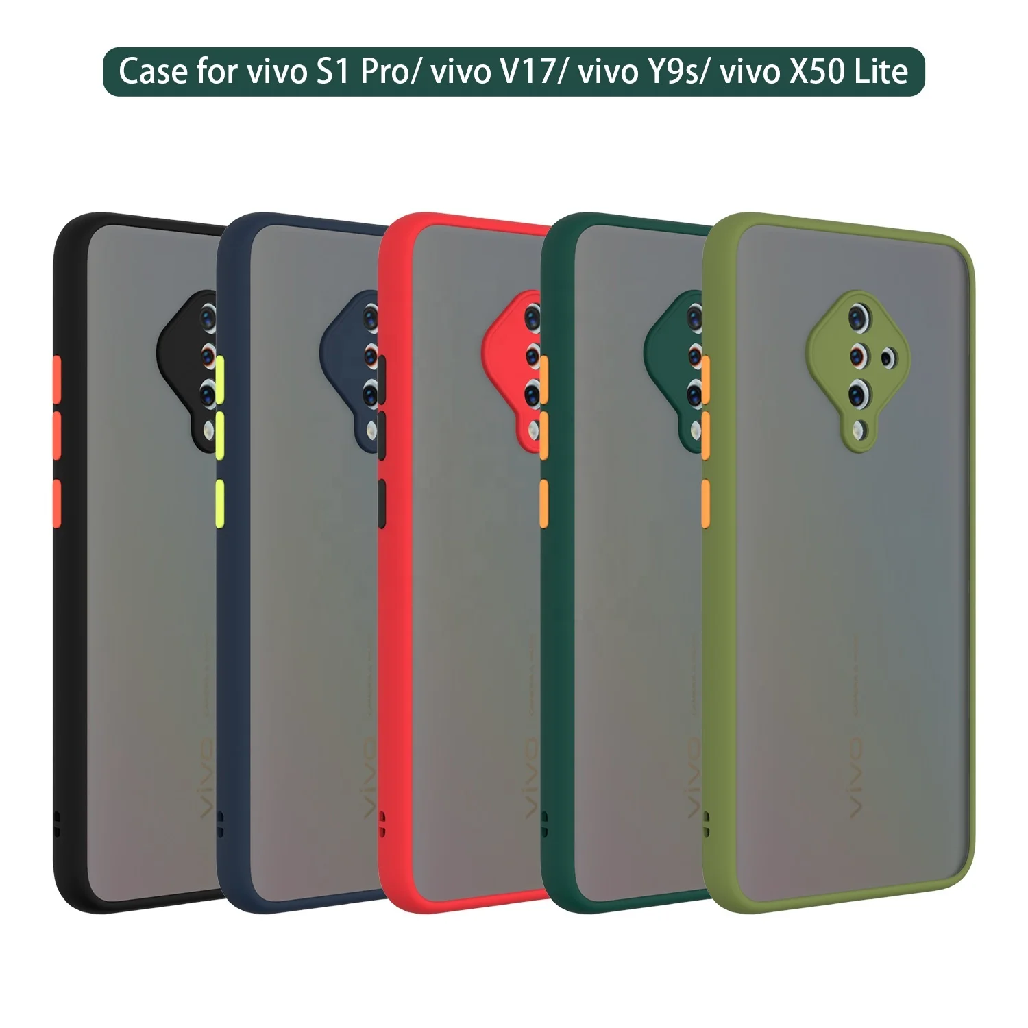 Mobile Accessories Smoke Matte Handphone Casing Pc Tpu Cell Phone Covers Case For Vivo X50 Lite S1 Pro V17 Y9s S6 5g Iqoo Neo 3 Buy Phone Case Manufacturing Cellphone Cover