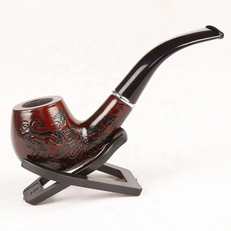 

New Arrival Wood Color Pipe Gift Box with Stand Wood Color Smoking Pipe jhcentury, Picture