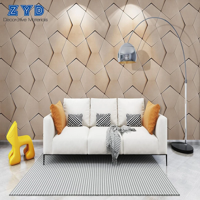 3d Selfadhesive Foam Wallpaper,Polyurethane Decorative Wall Panel