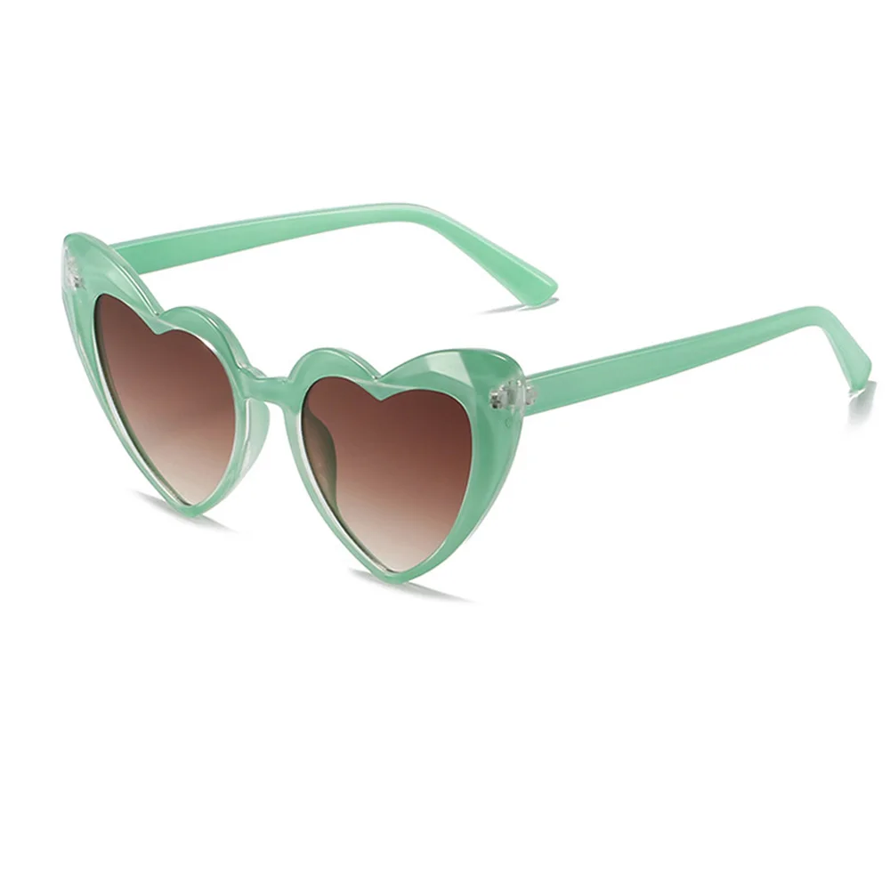 

Sparloo 10428 candy colored plastic heart shaped green love heart sunglasses women