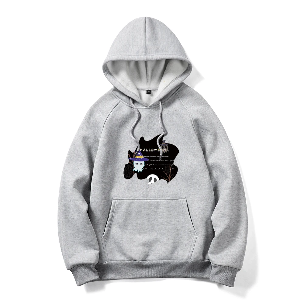 

High Quality Street Wear Hoodie Man Sweatshirts Halloween Pumpkin style Screen print Hoodies