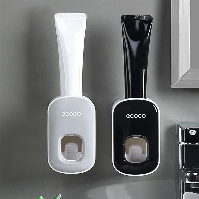 

2020 Bathroom Wall Mount Adult Children Hands Free Auto Squeezer Automatic Ecoco Squeezing Toothpaste Dispenser