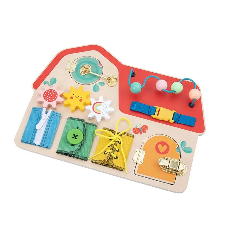 

Wooden Busy Board for Toddlers Montessori Board for Kids Activity Educational Learning Toy