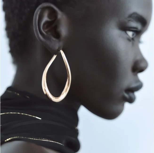 

New ZA Fashion Vintage Irregular Asymmetric Metal Statement Long Earrings Women Hip Hop Punk Rock Party Earrings Jewelry