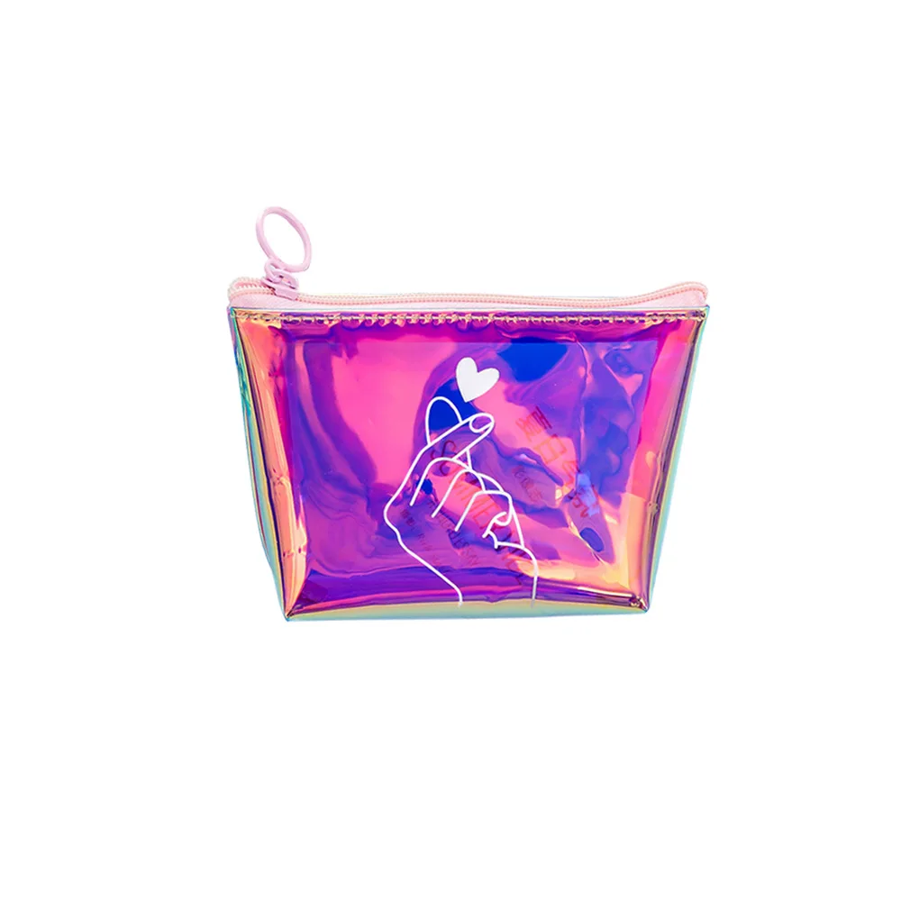 

Cute Laser Symphony TPU Clear Mini Wallet Zipper Women Coin Purse 2020