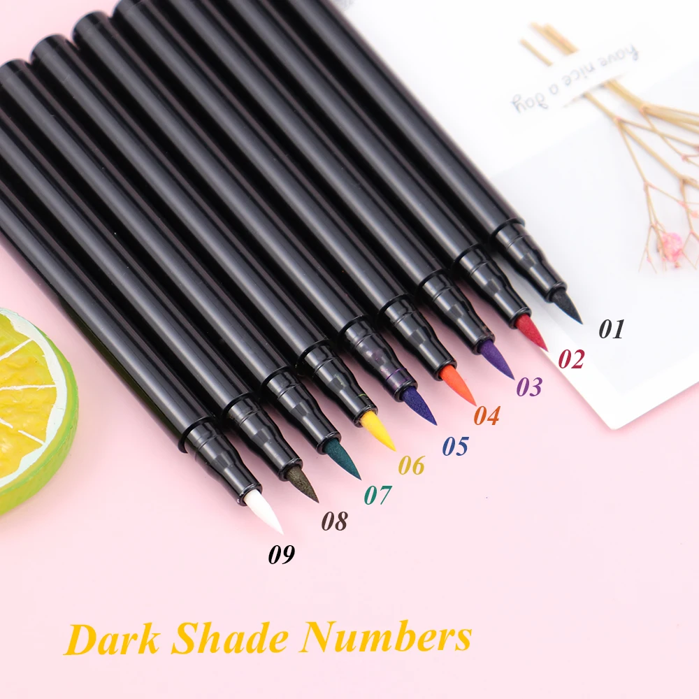 

Wholesale 3D False Eyelashes Eyeliner Pencil Private Label Eye Best Vegan Waterproof Liquid Eyeliner, 17 colors liquid eyeliner