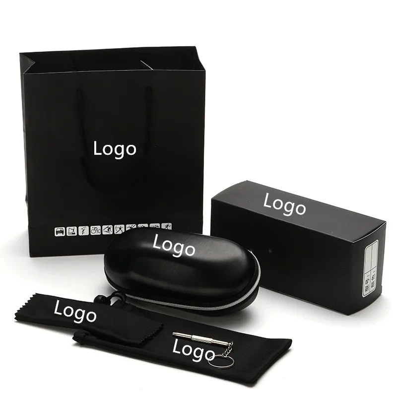 

Trendy luxury custom logo eva foldable sunglass soft microfibre cloth case hard leather box packing set eyewear packaging box, Multiple colors