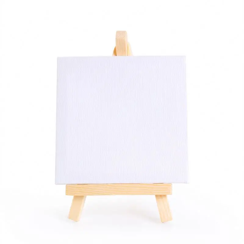 

Free standing blackboard easel TOLnc 9 inch tall wood tripod easel, Log color easel + white picture frame