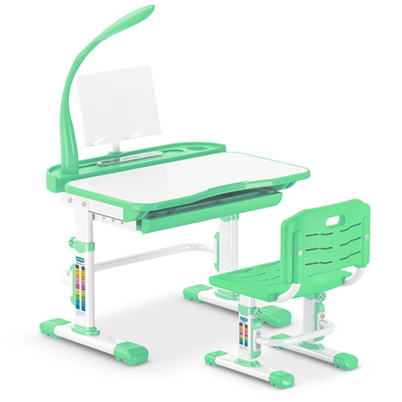 
M8 Small size convient lift kids folding plastic children study table and chair set study desk 