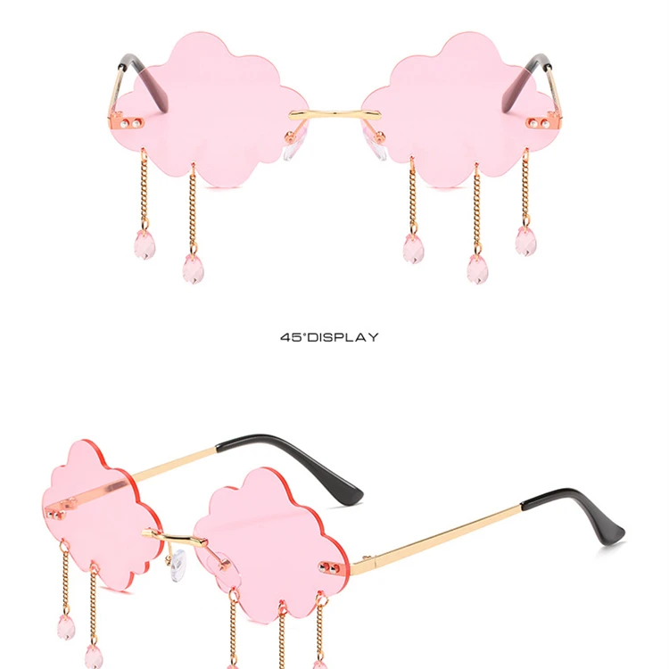 

DUODUOCOLOR Summer fashion trend hot style multicolor individuality clouds glasses new sunglasses 2021 women D10371, Grey, wine red, yellow, sky blue, purple, pink, dark blue