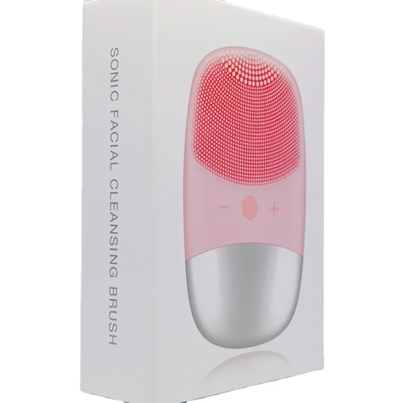 

Hot sales device facial brush rechargeable facial cleansing brush private label facial massager brush, Blue/pink/red