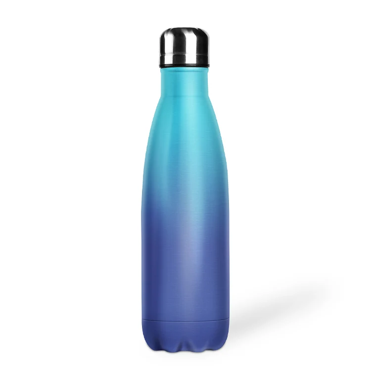 

Custom logo plating style 12oz double wall insulated Cola shape cold water bottle outdoor stainless steel flasks, Customized color