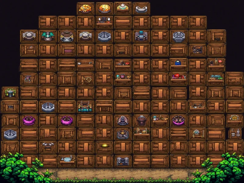 Merged chests in Terraria showing expanded storage capacity