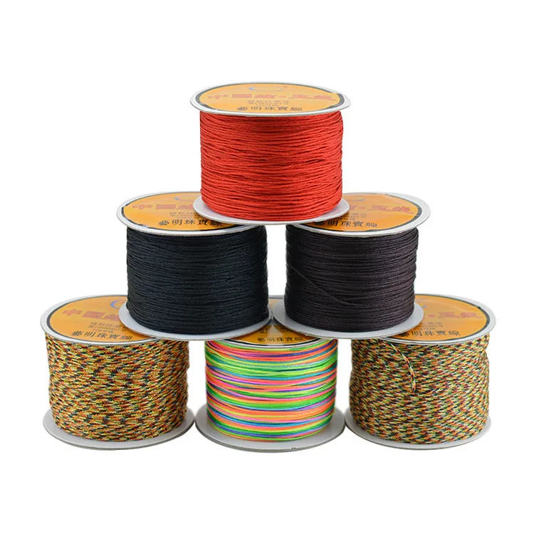 

20pcs 100Meters/Roll 0.8mm Nylon Cord Thread Chinese Knot Macrame Cord Bracelet Braided String DIY Tassels Beading String Thread, Multicolor