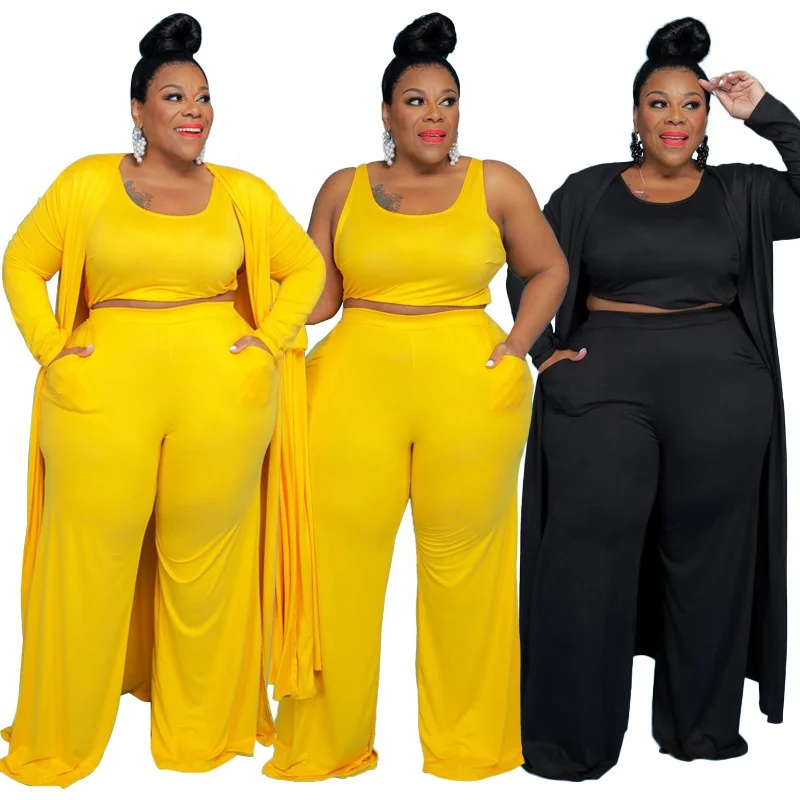 

LW-21275 Sports bra and pants and long sleeve jackets 3 pieces plus size matching sets