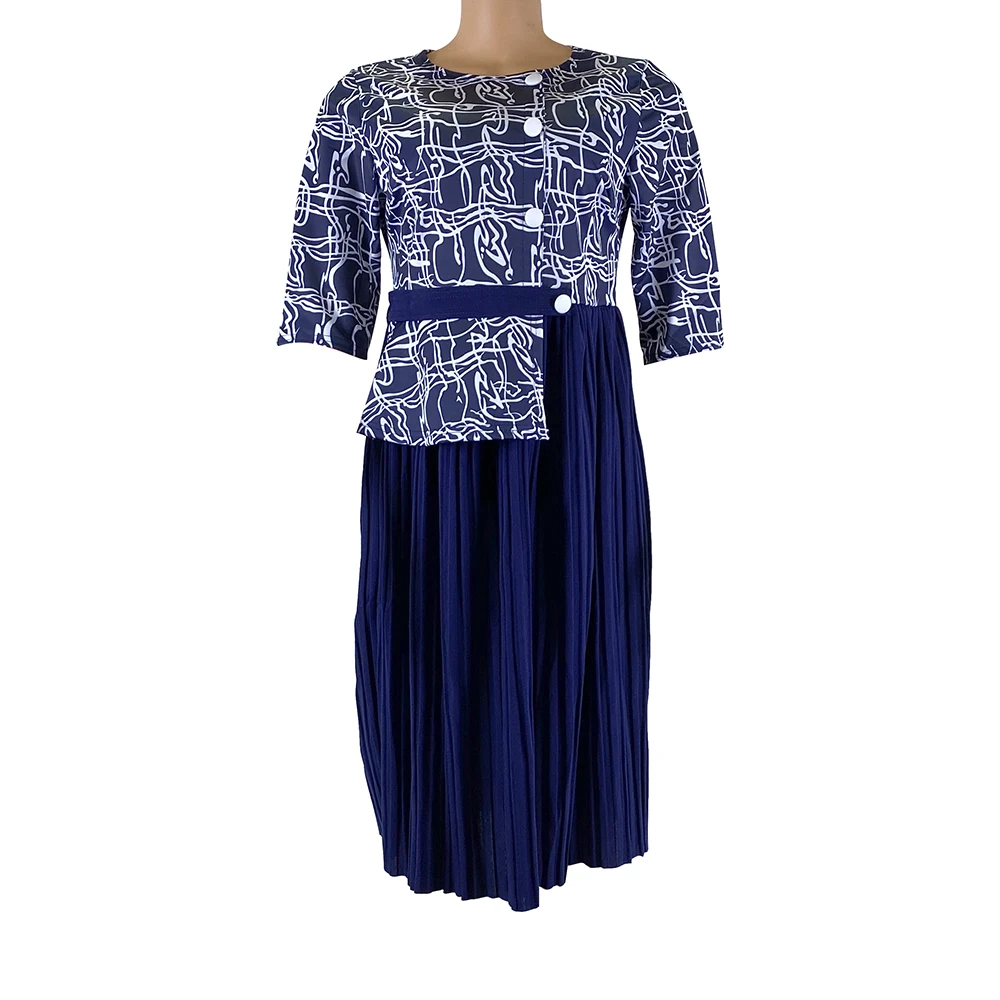 

2021 hot sell multifunctional African mother dress plus size casual women wholesale long sleeve office ladies, Customized color