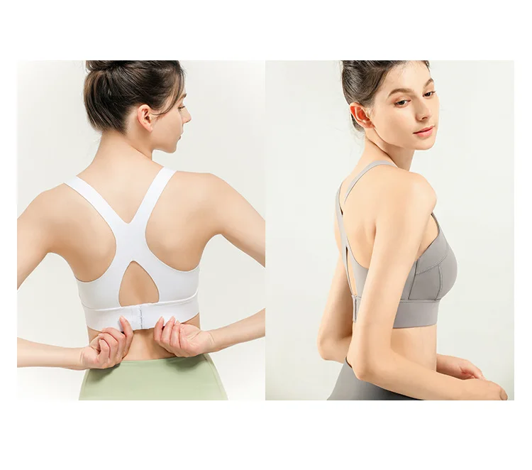 

2020 New High Impact Sports Bra Full Coverage Adjustable Strap Sports Bra Top Fitness Yoga Sports Bra for Women, 4 colors