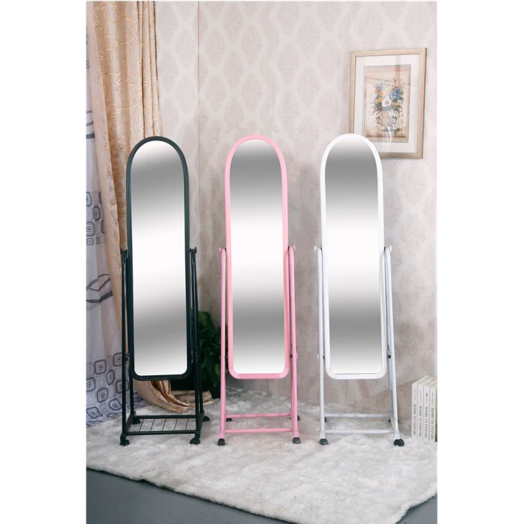 

Modern Home Bedroom Furniture Floor Standing Dressing Mirror With Wheels