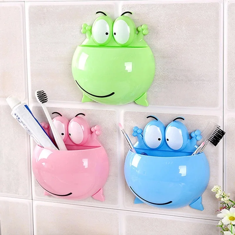 

Popular creative design lovely animal colorful wall mounted storage bathroom toothbrush holder, 3colors