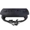 Conference Tabletop Electric Rotating Cable Cubby / Motorized Desktop Hidden Flipping Socket