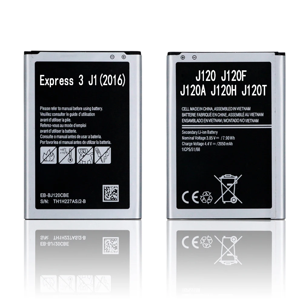 

Phone Battery For Samsung Galaxy Express 3 J1 2016 SM-J120A SM-J120F SM-J120F/DS J120 Battery EB-BJ120CBE 2050mAh