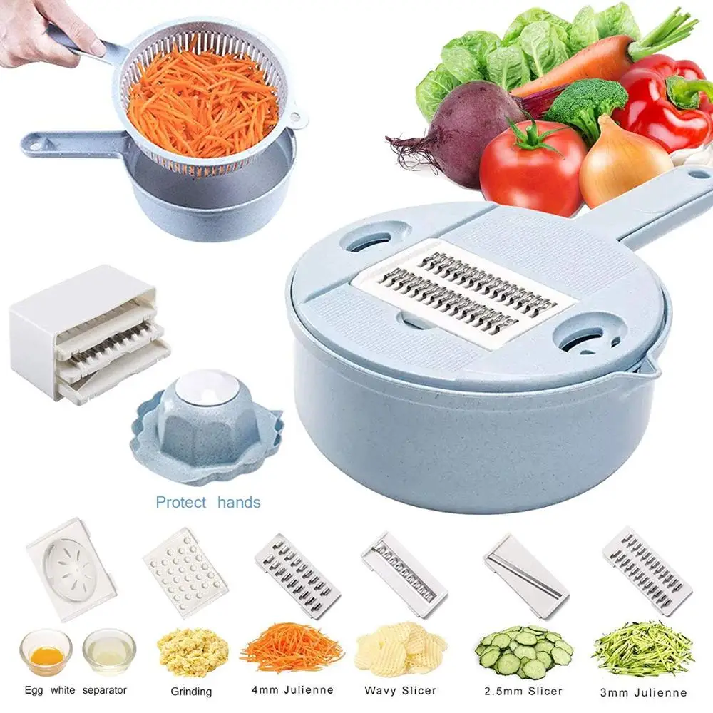 

12-piece household kitchen multifunctional slicer, grater