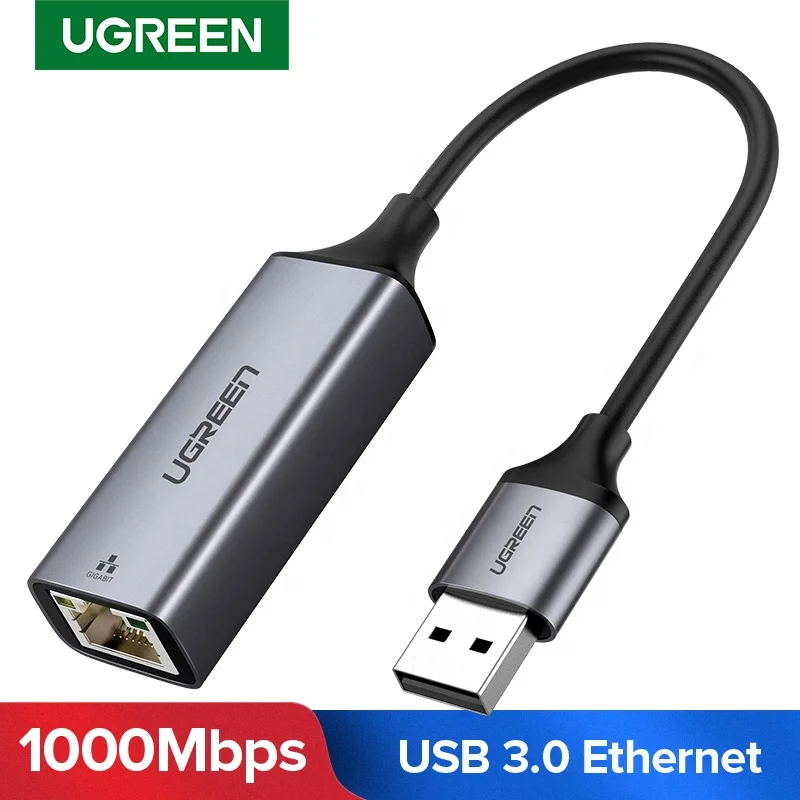 

Wholesale Ugreen USB Ethernet Adapter USB 3.0 1000M Network Card to USB RJ45 Lan for Windows 10 Xiaomi Mi Box 3 Nintend Switch