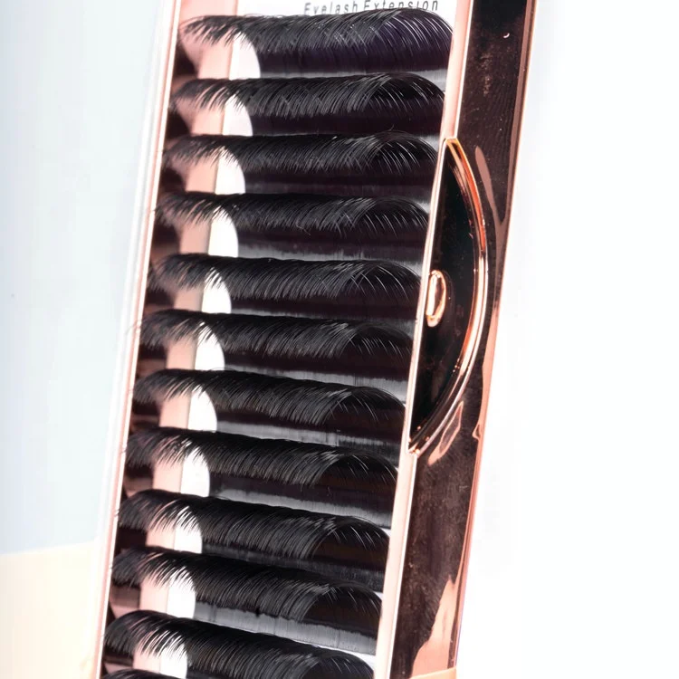 

Easy fanning eyelashes vendor Mega Volume fast fan faux Mink lashes extension, Natural black