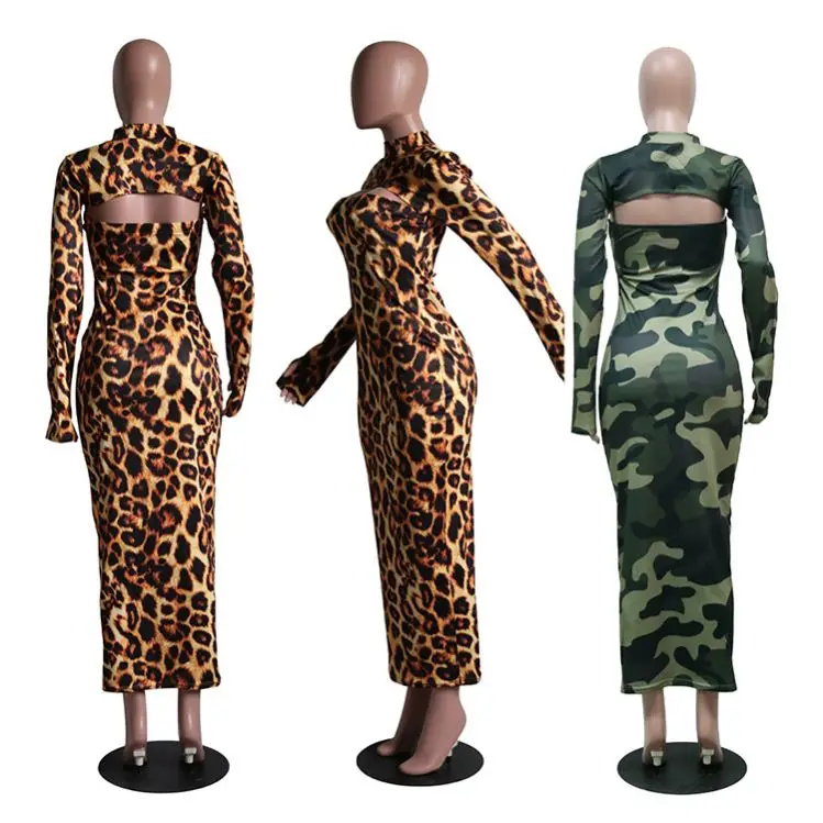 
11AF063 best design strapless dress micro coat bodycon printed Women Clothing Two Piece Sets 