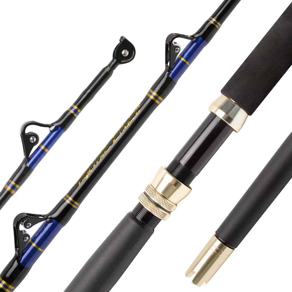 A1 OEM Glass Trolling Rod EVA Handle Straight Butt Fiberglass Blank Bottom Fishing Deep Sea Tuna Shark Big Game Fishing Boat Rod