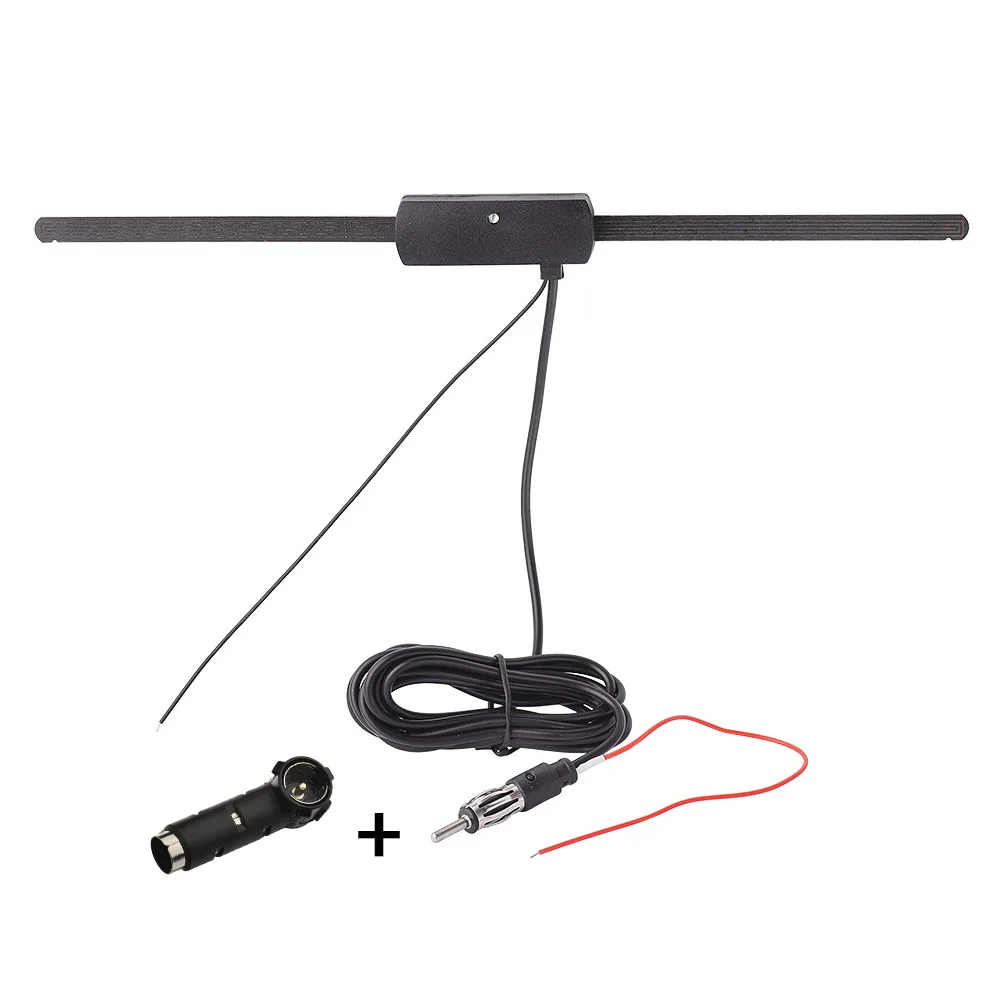 Universal Vehicle Car Fm Am Radio Windshield Adhesive Mounting Amplified Dipole Antenna Aerial