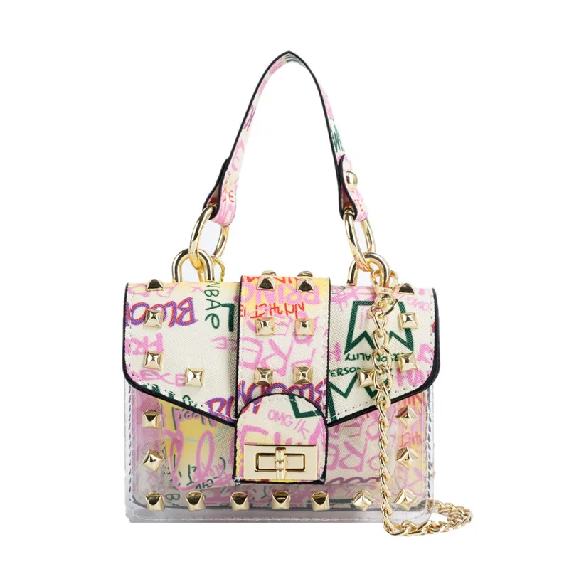 

Hot sale products women hand bag lady graffiti bags crossbody shoulder handbags for women purses and handbags, 7 colors