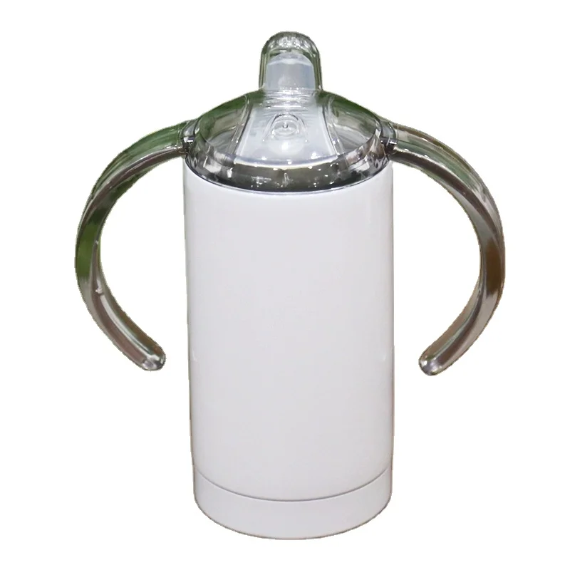 

Stock in US Warehouse Wholesale Vacuum Double Wall Stainless Steel Sublimation Blanks Mug Baby Sippy Cup with Double Handle