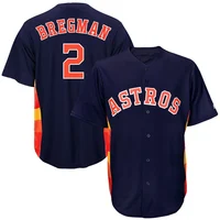 

Houston Men Astros 2 Alex Bregman 27 Jose Altuve 4 George Springer Baseball Jersey COOL Base Men custom jerseys