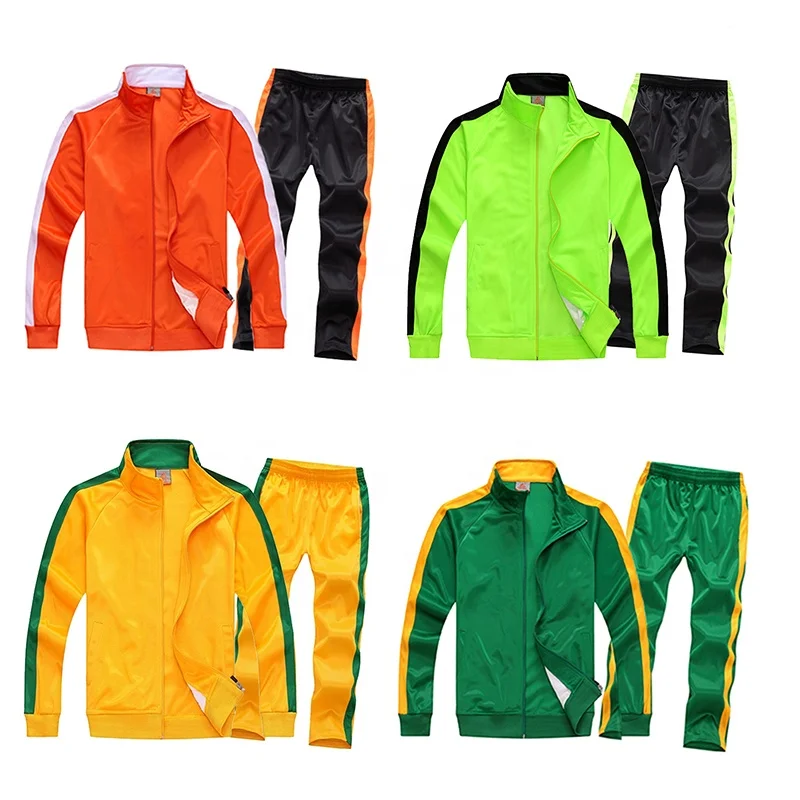 

Design your own custom men's sportswear and side stripe training jogging suit tracksuit children's sports suit, Blue,green,ming blue,orange,apple green,black,red,yellow,light blue