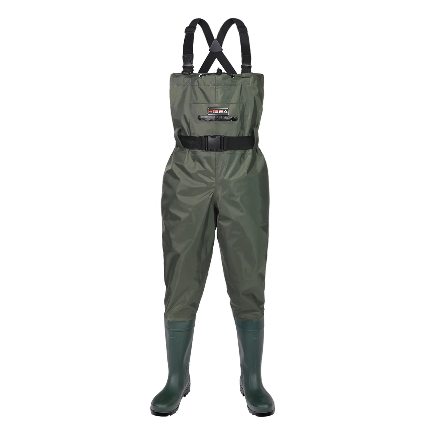 
Upgrade Chest Waders Fishing Waders for Men with Steel Toe Boots Waterproof Lightweight Bootfoot Cleated 2-Ply Nylon/PVC 