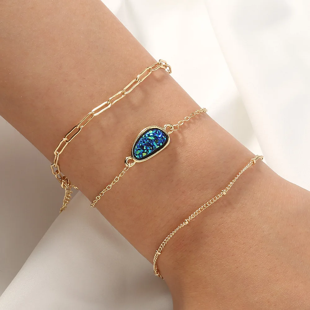 

detachable multilayer bracelet blue vug charm bracelet fashion women bracelet