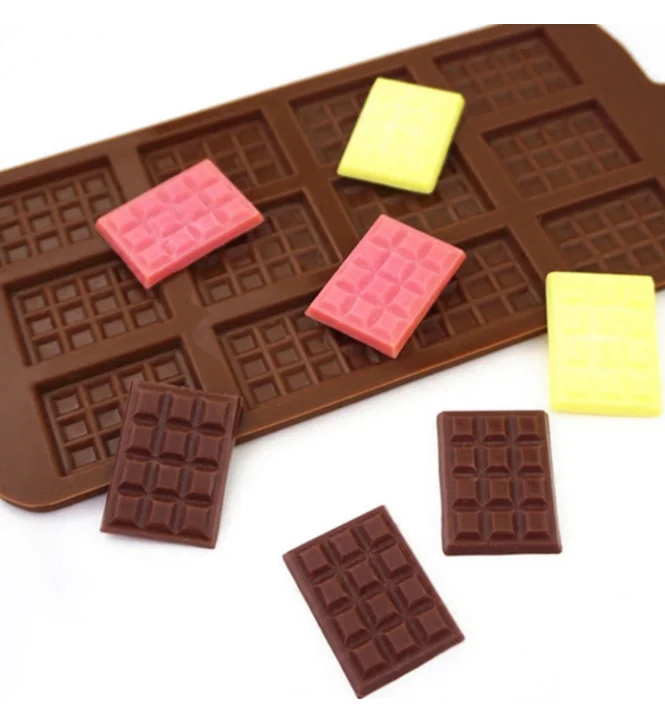 

3D Chocolate Silicone Chocolate Molds Bar DIY Baking Chocolate Mold Kitchen 12 Even Silicone Molds