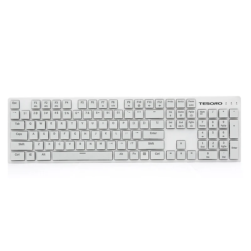 

Tesoro G12ULP Gram XS RGB light Elegant Gold-Plated USB Plug Programmable Ultra Slim Mechanical Keyboard, White