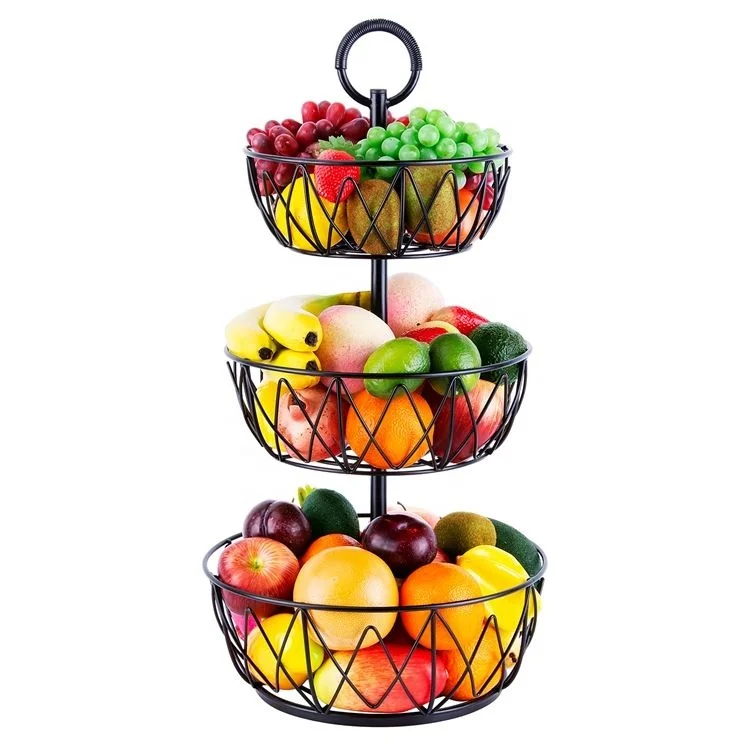 

Wholesale Price 3 Tier Fruit Vegetable Basket Fruit Basket For Kitchen Storage