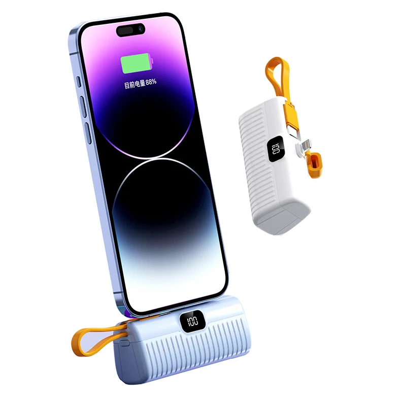 

Factory wholesale Magnetic Capsule Power Bank Mini 5000mAh Gift Pocket Portable Wireless Charging Capsule power bank