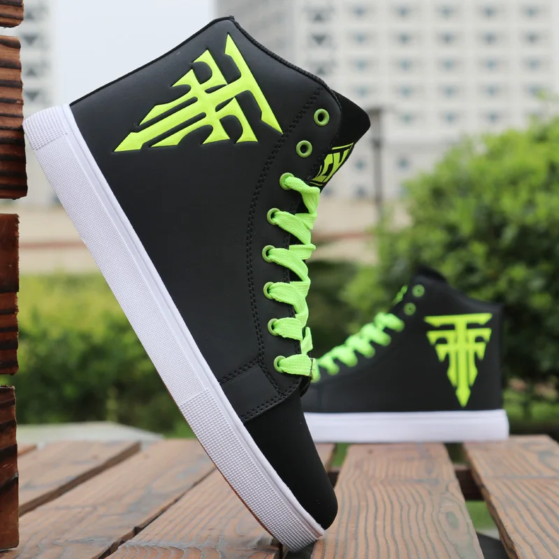 

High Quality New Mens High Top Sneaker Vulcanize Canvas Men Sports Skateboard mens casual shoes