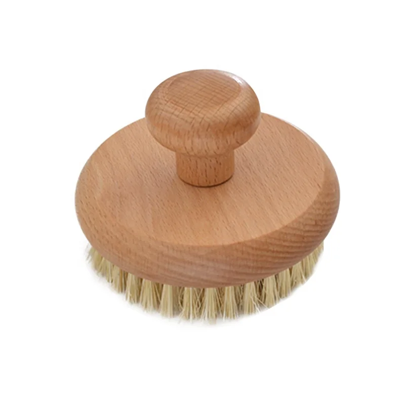 

Wholesale Private Logo Eco-friendly Sisal Bristle Biodegradable Wooden Bath Brush