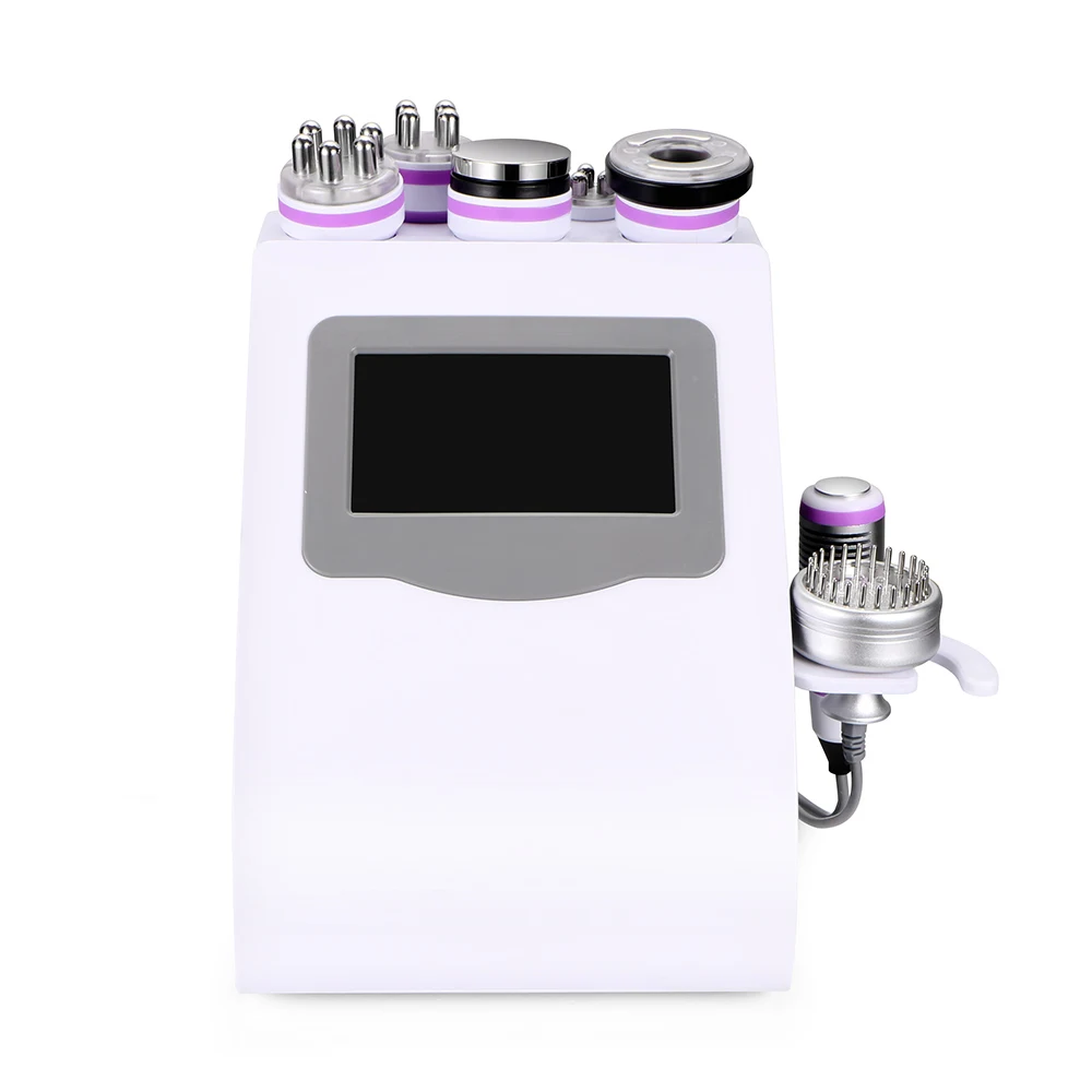 

Ultrasonic Cavitation 7 in 1 RF Radio Frequency Face Tightening Fat Burning machine, White