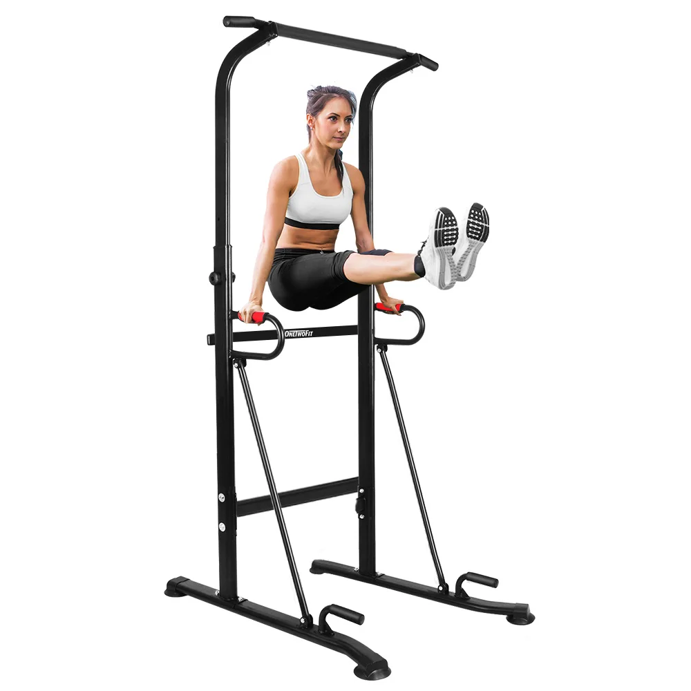 

OneTwoFit Drop Shipping Multi Adjustable No Screw Home Use Steel Exercise Power Tower Dip Gym Pull Up Station