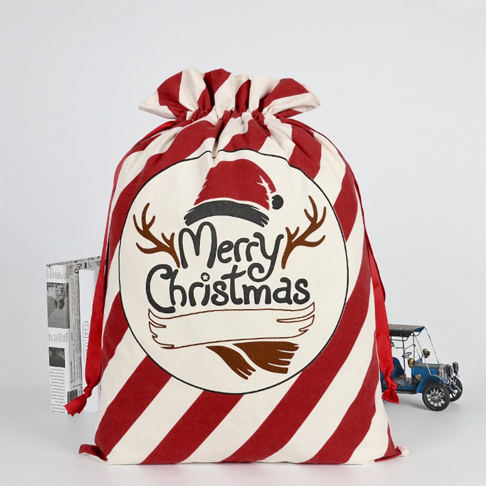 

Newbility 2021 environmentally friendly large Christmas Gift Bag Sack Drawstring Candy Bag