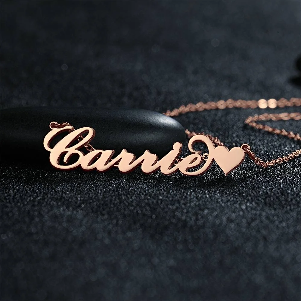 

S925 Sterling Silver Custom Name Necklace Rose Gold Plated Womens Names Jewelry Necklace For Girlfriend's Gift