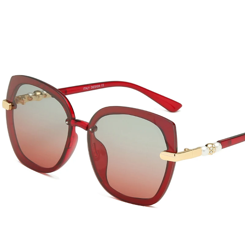 

New high quality italy design sunglasses made in china metal with PC polarized oversized sunglasses womens