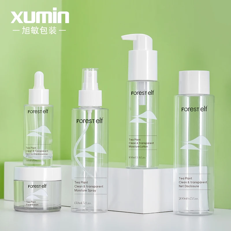 

travel size clear plastic spray bottles 150ml plastic spray bottle empty set 30ml serum care bottle plastic with cap 200ml