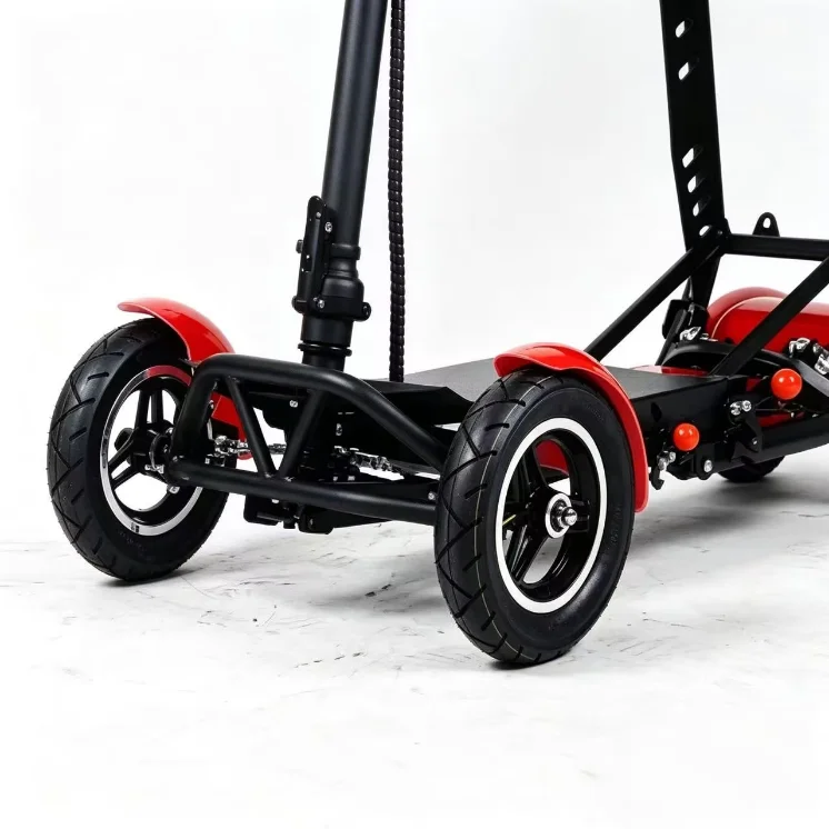 Foldable 10" 4 Wheel E-Scooter 500W Dual Motor Lightweight With Basket For Seniors Elderly Daily Travel US Warehouse Stock